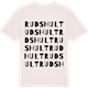 Vintage White t-shirt med Rudshult ordlek t-shirt