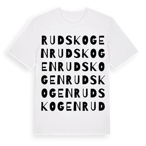 Rudskogen ordlek t-shirt – ekologisk bomull t-shirt från PinShirt