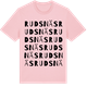 Pink Cotton t-shirt med Rudsnäs ordlek t-shirt