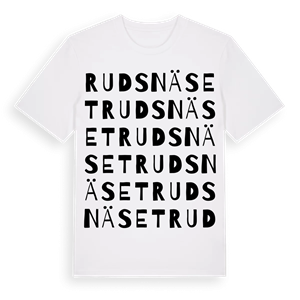 Rudsnäset ordlek t-shirt – ekologisk bomull t-shirt från Pinshirt