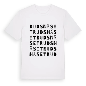 Rudsnäset ordlek t-shirt – ekologisk bomull t-shirt från PinShirt
