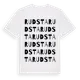 White t-shirt med Rudsta ordlek t-shirt
