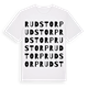 White t-shirt med Rudstorp ordlek t-shirt