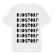 White t-shirt med Rudstorp ordlek t-shirt