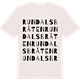 Vintage White t-shirt med Rundalsbråten ordlek t-shirt