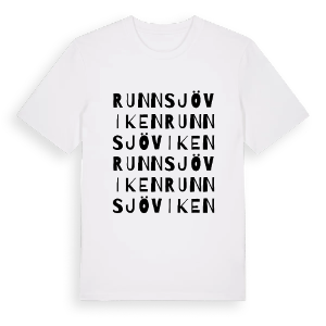 Runnsjöviken ordlek t-shirt – ekologisk bomull t-shirt från PinShirt
