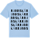 Blue Soul t-shirt med Runnskär ordlek t-shirt