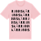 Pink Cotton t-shirt med Runnskär ordlek t-shirt