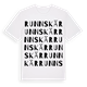 White t-shirt med Runnskär ordlek t-shirt