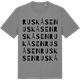 Mid Heather Gray t-shirt med Ruskåsen ordlek t-shirt