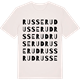 Vintage White t-shirt med Russerud ordlek t-shirt