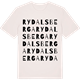 Vintage White t-shirt med Rydalsberga ordlek t-shirt