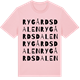 Pink Cotton t-shirt med Rygårdsdalen ordlek t-shirt