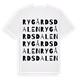 White t-shirt med Rygårdsdalen ordlek t-shirt