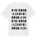 White t-shirt med Rygårdsdalen ordlek t-shirt