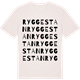 Vintage White t-shirt med Ryggestan ordlek t-shirt