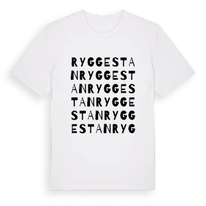Ryggestan ordlek t-shirt – ekologisk bomull t-shirt från PinShirt