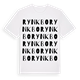White t-shirt med Rynkbo ordlek t-shirt