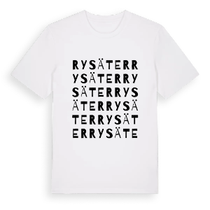 Rysäter ordlek t-shirt – ekologisk bomull t-shirt från PinShirt