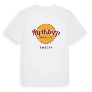 Rysktorp cirkel t-shirt – ekologisk bomull t-shirt från PinShirt