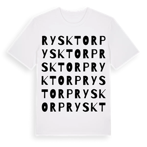 Rysktorp ordlek t-shirt – ekologisk bomull t-shirt från PinShirt