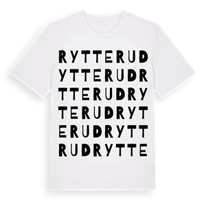 Rytterud ordlek t-shirt – ekologisk bomull t-shirt från Pinshirt