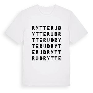 Rytterud ordlek t-shirt – ekologisk bomull t-shirt från PinShirt