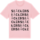 Pink Cotton t-shirt med S Bäcken ordlek t-shirt