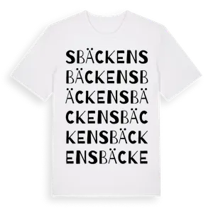 S Bäcken ordlek t-shirt – ekologisk bomull t-shirt från Pinshirt
