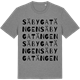 Mid Heather Gray t-shirt med Säbygatängen ordlek t-shirt