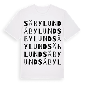 Säbylund ordlek t-shirt – ekologisk bomull t-shirt från Pinshirt