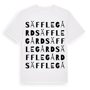 Säffle gård ordlek t-shirt – ekologisk bomull t-shirt från Pinshirt