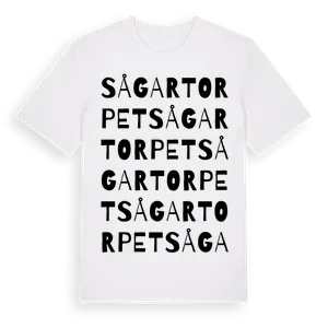 Sågartorpet ordlek t-shirt – ekologisk bomull t-shirt från Pinshirt