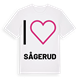 Jag älskar Sågerud t-shirt stort tryck