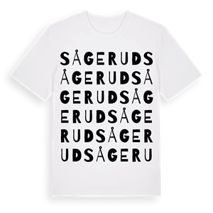 Sågerud ordlek t-shirt – ekologisk bomull t-shirt från PinShirt