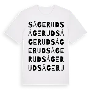 Sågerud ordlek t-shirt – ekologisk bomull t-shirt från Pinshirt