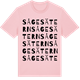 Pink Cotton t-shirt med Sågesätern ordlek t-shirt