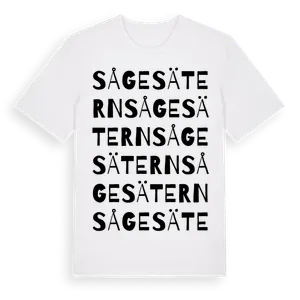 Sågesätern ordlek t-shirt – ekologisk bomull t-shirt från Pinshirt