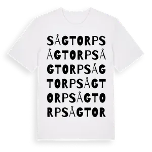 Sågtorp ordlek t-shirt – ekologisk bomull t-shirt från Pinshirt