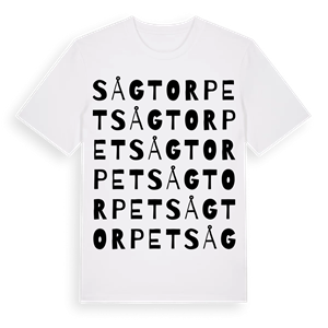 Sågtorpet ordlek t-shirt – ekologisk bomull t-shirt från PinShirt