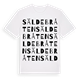 White t-shirt med Säldebråten ordlek t-shirt