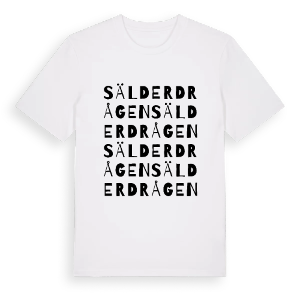 Sälderdrågen ordlek t-shirt – ekologisk bomull t-shirt från PinShirt