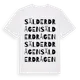 White t-shirt med Sälderdrågen ordlek t-shirt