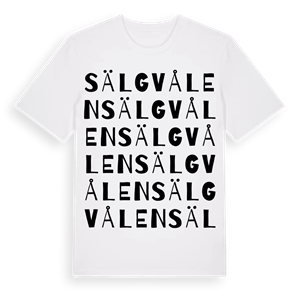 Sälgvålen ordlek t-shirt – ekologisk bomull t-shirt från PinShirt