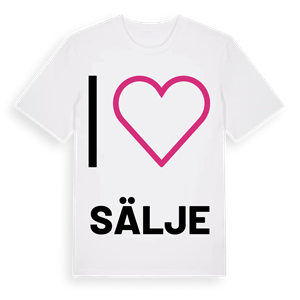 Jag älskar Sälje t-shirt stort tryck – ekologisk bomull t-shirt från PinShirt
