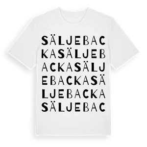 Säljebacka ordlek t-shirt – ekologisk bomull t-shirt från Pinshirt