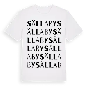 Sällaby ordlek t-shirt – ekologisk bomull t-shirt från Pinshirt