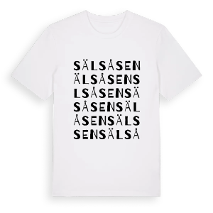 Sälsåsen ordlek t-shirt – ekologisk bomull t-shirt från PinShirt