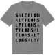 Mid Heather Gray t-shirt med Saltflon ordlek t-shirt