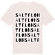 Vintage White t-shirt med Saltflon ordlek t-shirt